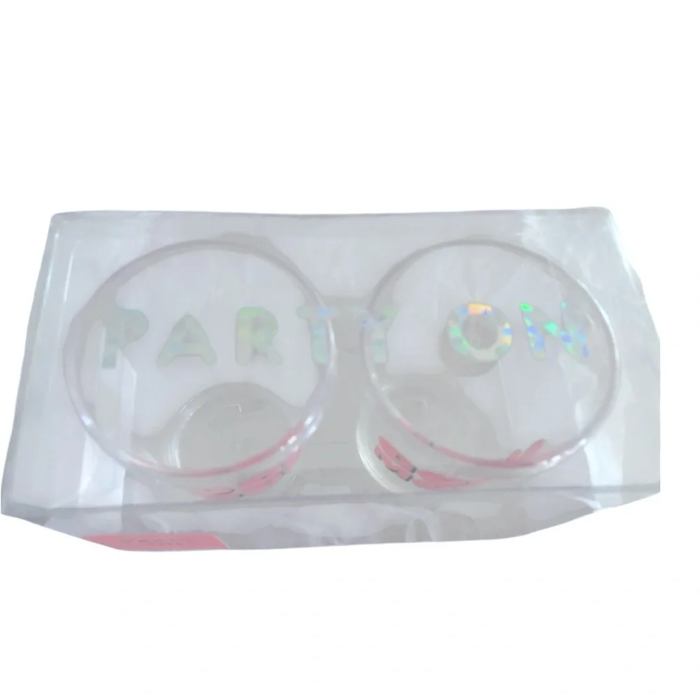 NEW SET OF TWO ACRYLIC CLEAR TUMBLERS